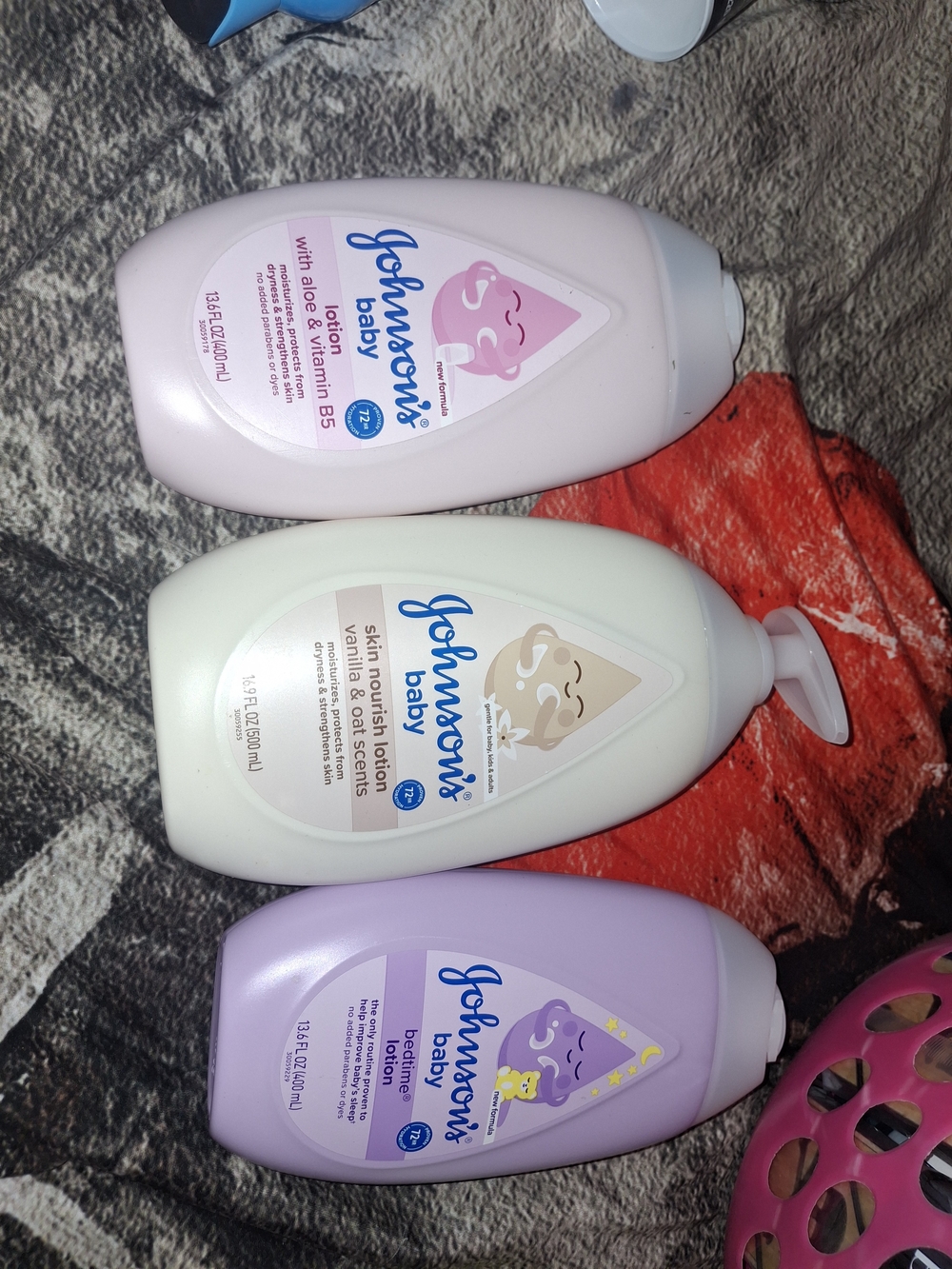 Baby Moisturizing Lotion Trio — Pink, Cream, and Lavender